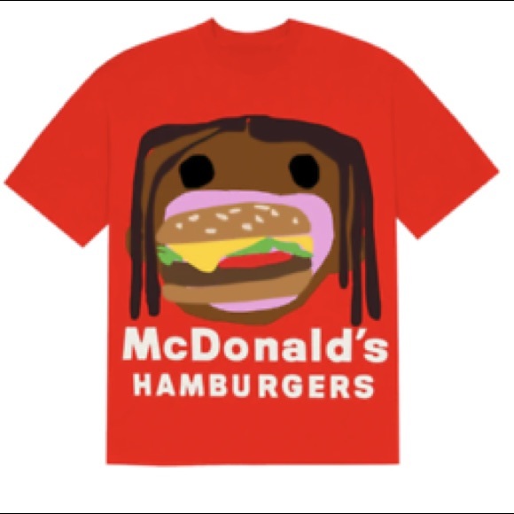 Cactus Jack Red Burger Mouth Tshirt - Picture 3 of 4